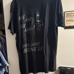 Warrior Spartan Black Graphic Men's T-Shirt